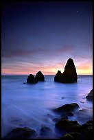 Seastacks, Rodeo Beach, Dusk. California, USA