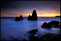 Seastacks, Rodeo Beach, Dusk. California, USA (color)