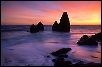 Seastacks, Rodeo Beach, Sunset. California, USA