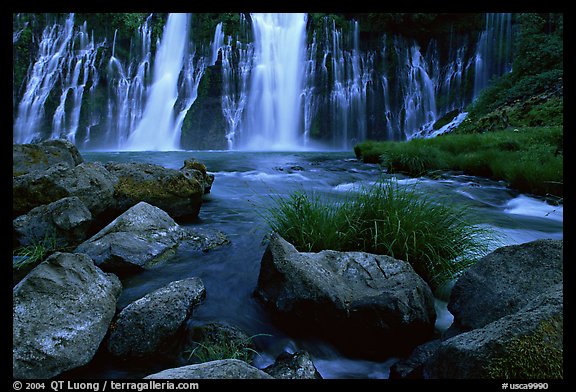 Burney Falls, McArthur-Burney Falls Memorial State Park, early morning. California, USA (color)