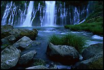 Burney Falls, McArthur-Burney Falls Memorial State Park, early morning. California, USA (color)