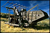 Wooden agricultural machine. California, USA (color)