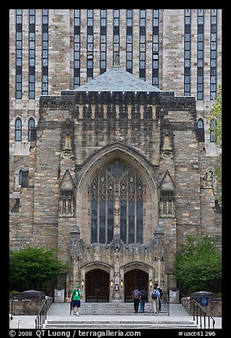 Sterling Library in gothic style. Yale University, New Haven, Connecticut, USA