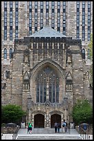 Sterling Library in gothic style. Yale University, New Haven, Connecticut, USA (color)