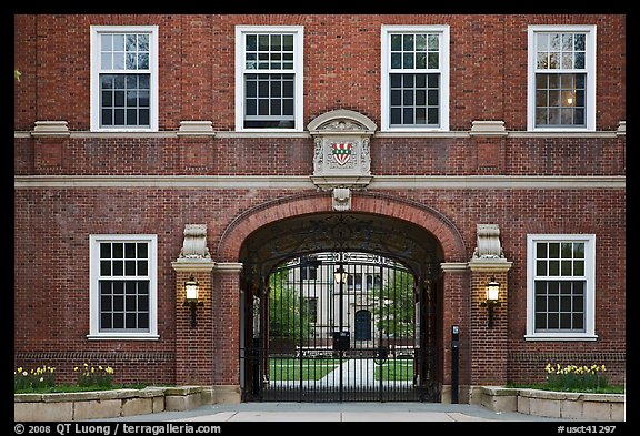 College entrance. Yale University, New Haven, Connecticut, USA (color)
