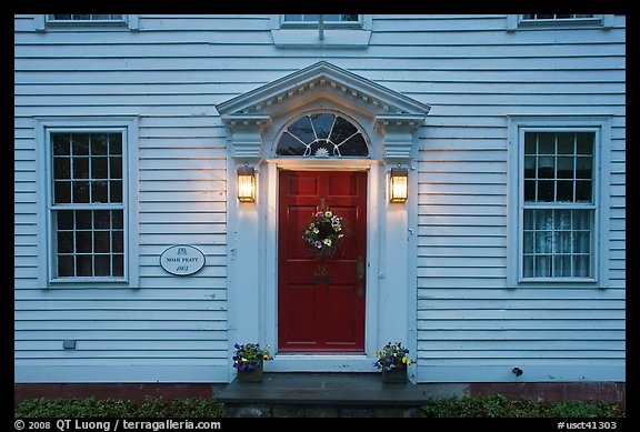 Facade of historic house, Essex. Connecticut, USA