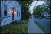 Main street at dusk, Essex. Connecticut, USA ( color)