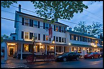 Griswold Inn at dusk, Essex. Connecticut, USA (color)