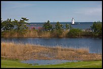 Pond and lighthouse, Old Saybrook. Connecticut, USA ( color)