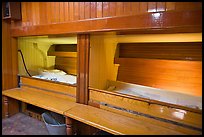 Sleeping berth on historic ship. Mystic, Connecticut, USA