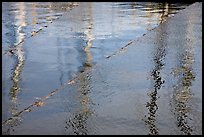 Masts reflected in water. Mystic, Connecticut, USA ( color)