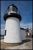 Brant Point replica lighthouse. Mystic, Connecticut, USA