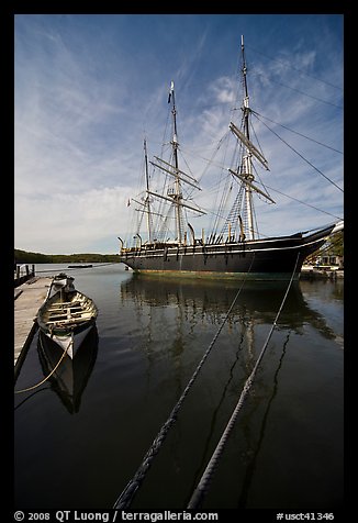 Charles W Morgan 1841 wooden whaleship. Mystic, Connecticut, USA (color)