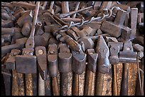 Tools in shipsmith shop. Mystic, Connecticut, USA