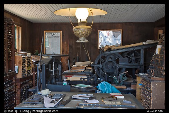 Print shop. Mystic, Connecticut, USA (color)