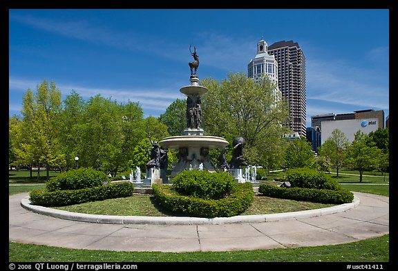 Fountain in Bushnell Park. Hartford, Connecticut, USA