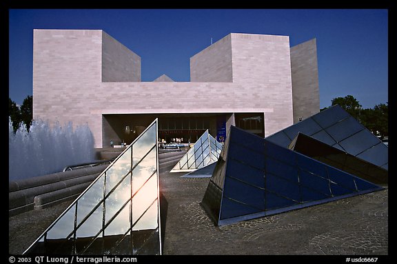 East Building of the National Gallery, designed by Pei. Washington DC, USA (color)