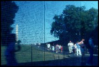 The Wall, Vietnam Veterans Memorial. Washington DC, USA (color)