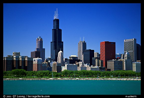 Chicago Skyline, morning. Chicago, Illinois, USA (color)