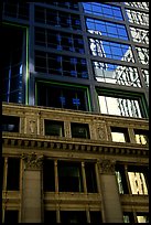 Reflections in a building facade. Chicago, Illinois, USA (color)