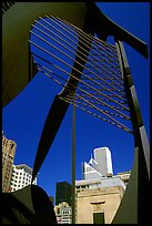 Public sculpture and buildings. Chicago, Illinois, USA (color)