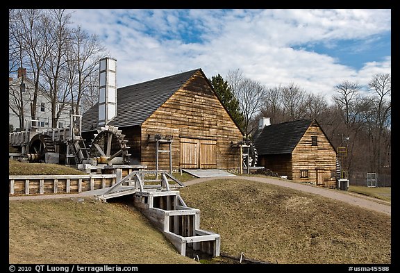 Forge and mill buildings, Saugus Iron Works National Historic Site. Massachussets, USA (color)