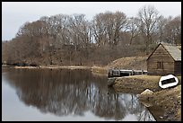 Winter reflections, Saugus River, Saugus Iron Works National Historic Site. Massachussets, USA ( color)