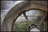 Close up of overshot wheel, Saugus Iron Works National Historic Site. Massachussets, USA