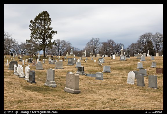 Lawn cemetery. Salem, Massachussets, USA