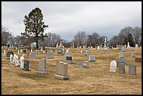 Lawn cemetery. Salem, Massachussets, USA (color)