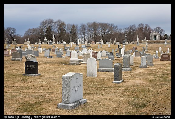 Cemetery in winter. Salem, Massachussets, USA