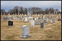 Cemetery in winter. Salem, Massachussets, USA ( color)