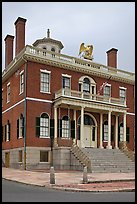 Custom House with eagle representing US government, Salem Maritime National Historic Site. Salem, Massachussets, USA (color)