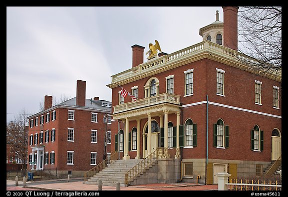 Custom House, 1819, Salem Maritime National Historic Site. Salem, Massachussets, USA (color)