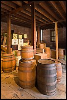 Goods inside public stores warehouse, Salem Maritime National Historic Site. Salem, Massachussets, USA (color)