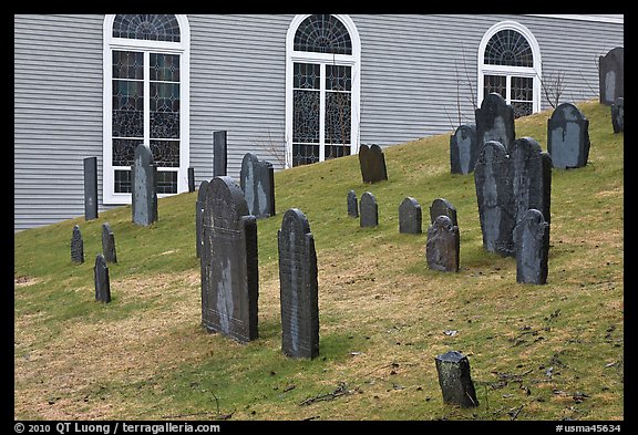 Cemetery and church, Concord. Massachussets, USA