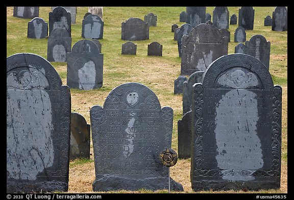 Headstones, Concord. Massachussets, USA (color)
