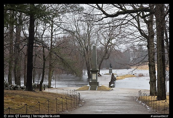 North Bridge, site of the Battle of Concord, Minute Man National Historical Park. Massachussets, USA (color)