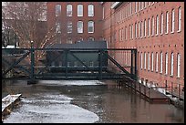 Eastern Canal and Boots Mills, Lowell National Historical Park. Massachussets, USA ( color)