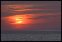 Sunset over Cape Cod Bay, Cape Cod National Seashore. Cape Cod, Massachussets, USA