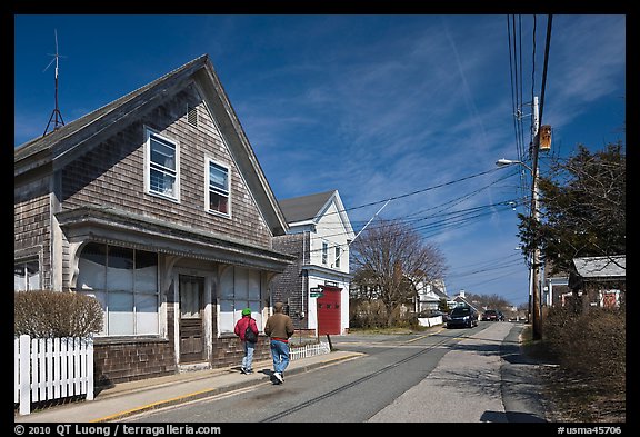 Residential Street, Provincetown. Cape Cod, Massachussets, USA