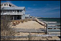 Beach houses, Provincetown. Cape Cod, Massachussets, USA (color)
