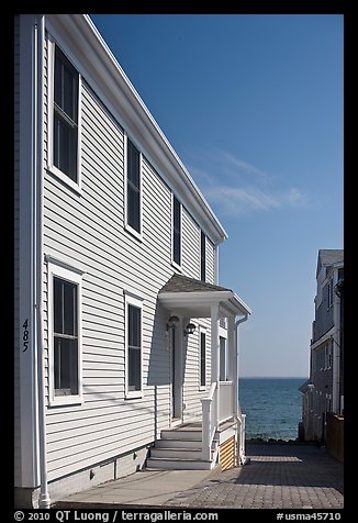Waterfront houses, Provincetown. Cape Cod, Massachussets, USA (color)