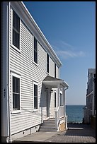 Waterfront houses, Provincetown. Cape Cod, Massachussets, USA (color)