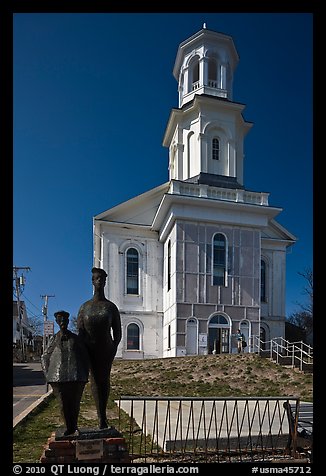 Former church reconverted into libary, Provincetown. Cape Cod, Massachussets, USA (color)