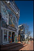 Storefront with quirky facade, Provincetown. Cape Cod, Massachussets, USA ( color)