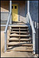 Drifting sands on porch, Old Harbor life-saving station, Cape Cod National Seashore. Cape Cod, Massachussets, USA ( color)