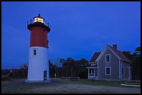 Nauset Light by night, Cape Cod National Seashore. Cape Cod, Massachussets, USA