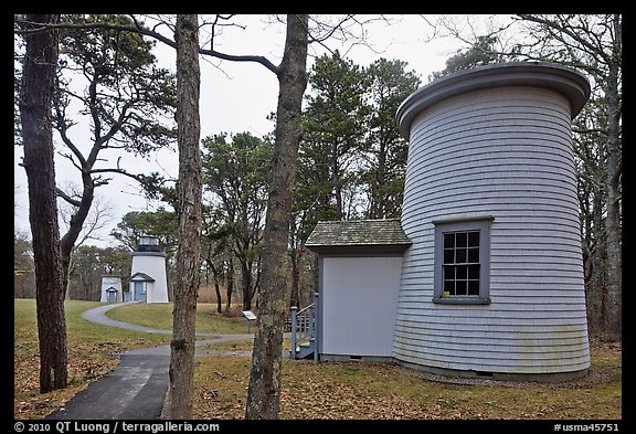 Three sisters lighthouses, Cape Cod National Seashore. Cape Cod, Massachussets, USA