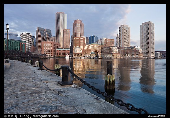 Harbor skyline. Boston, Massachussets, USA (color)